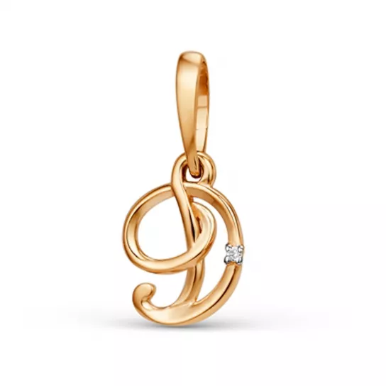 Подвеска с фианитом из золота