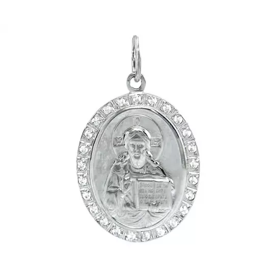 Подвеска с фианитом из серебра