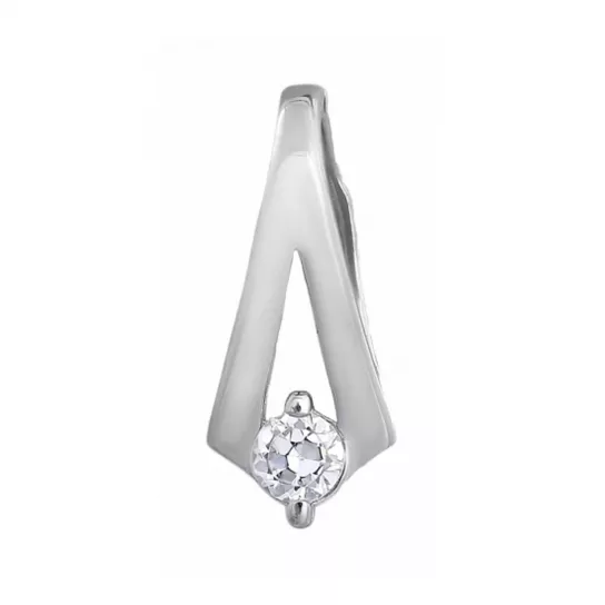 Подвеска с фианитом из серебра