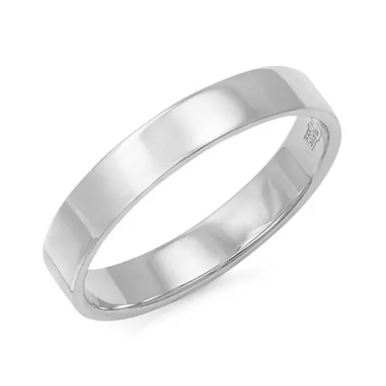 Кольцо обручальное из серебра