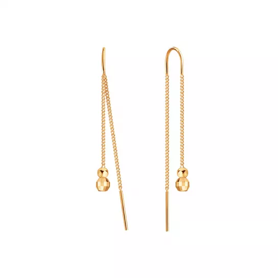 Серьги-продевки из золота