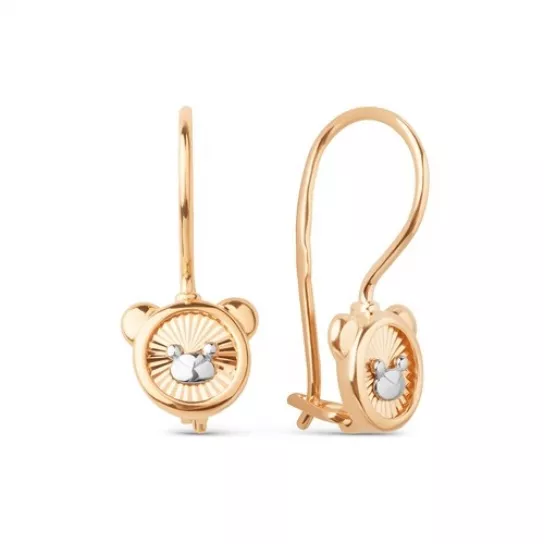 Серьги детские из золота