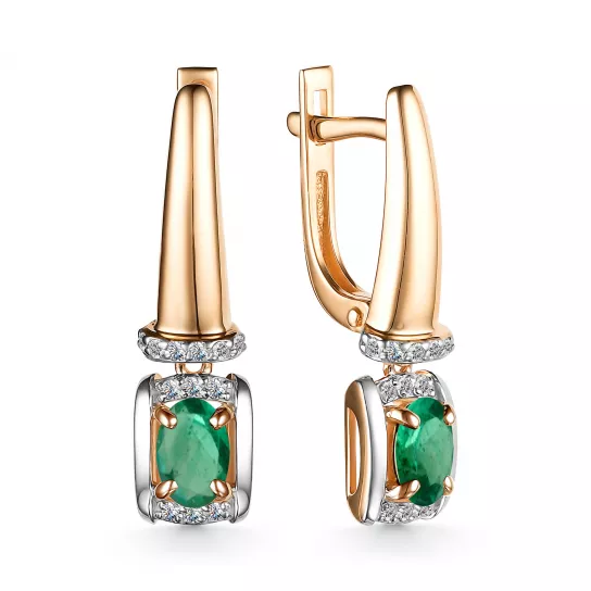 Серьги с бриллиантами из золота