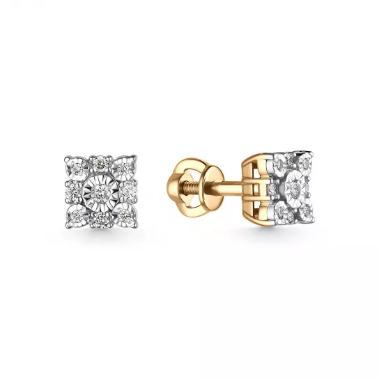 Пусеты с бриллиантами из золота