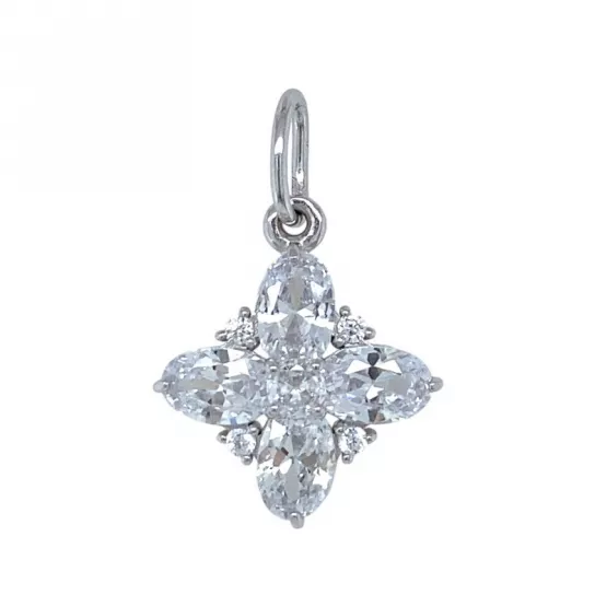 Подвеска с фианитом из серебра