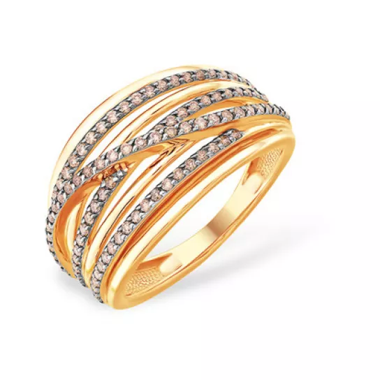 Кольцо с бриллиантами из золота