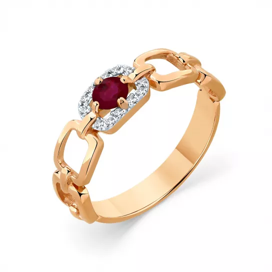 Кольцо с бриллиантами из золота