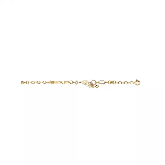 Браслет с ониксом и фианитом из золота