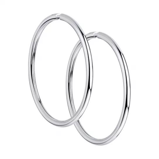 Серьги-конго из серебра