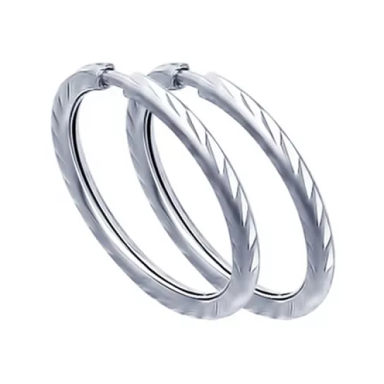 Серьги-конго из серебра