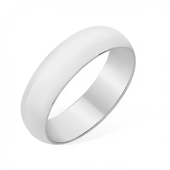 Кольцо обручальное из серебра